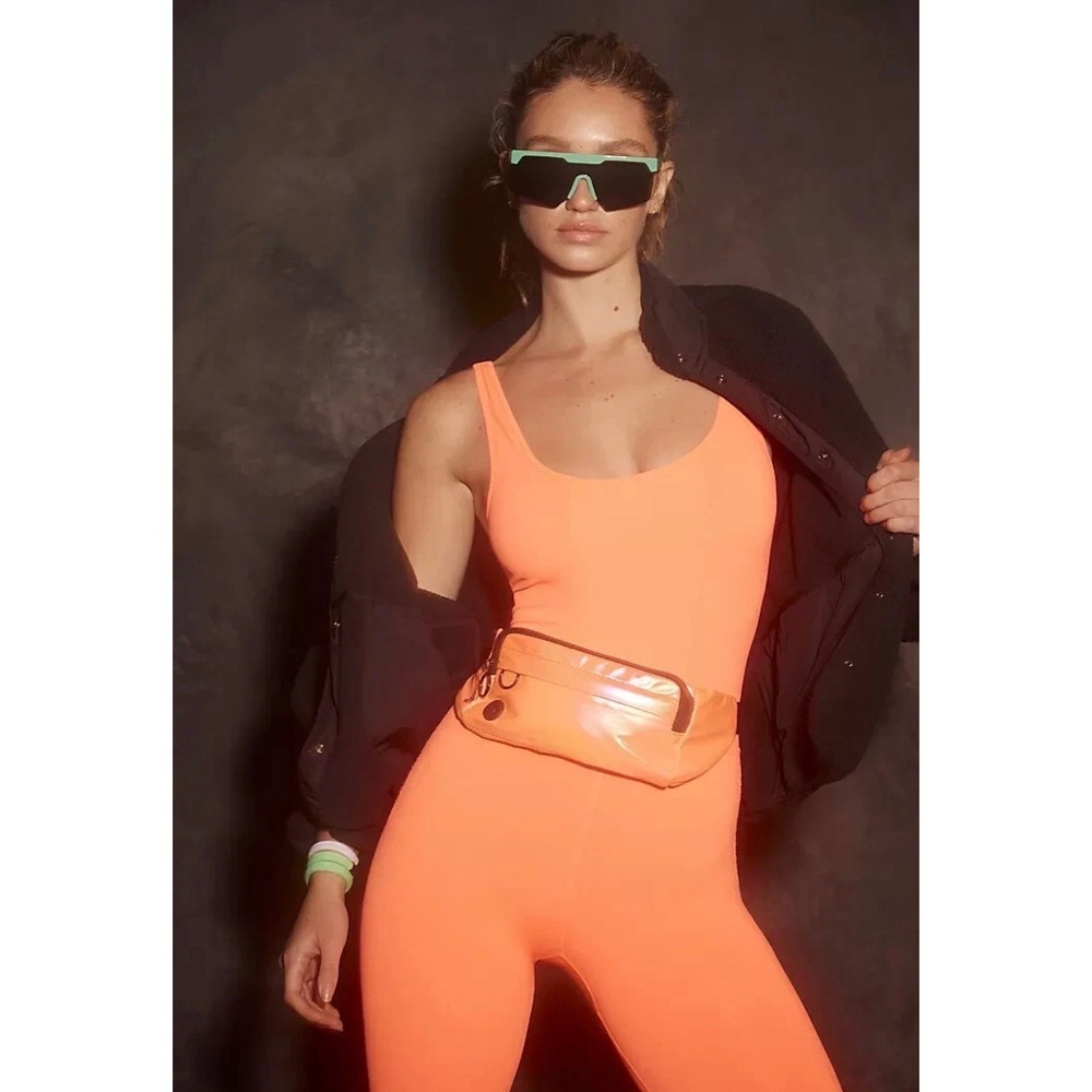 Free People Movement x The Class Bodysuit Womens XS/S Orange Seamless Pilates - Picture 3 of 13